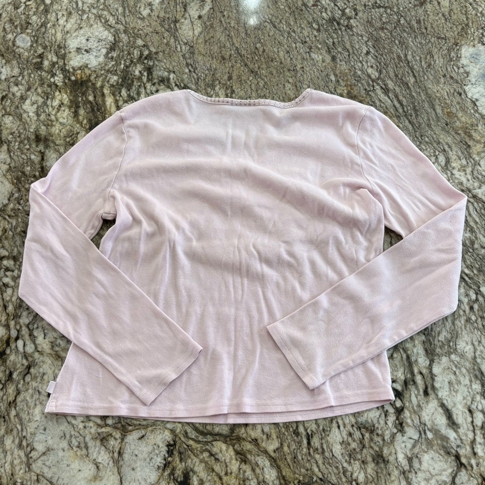 Limited Too Light Pink Long Sleeve Wrap Top - Picture 5 of 5
